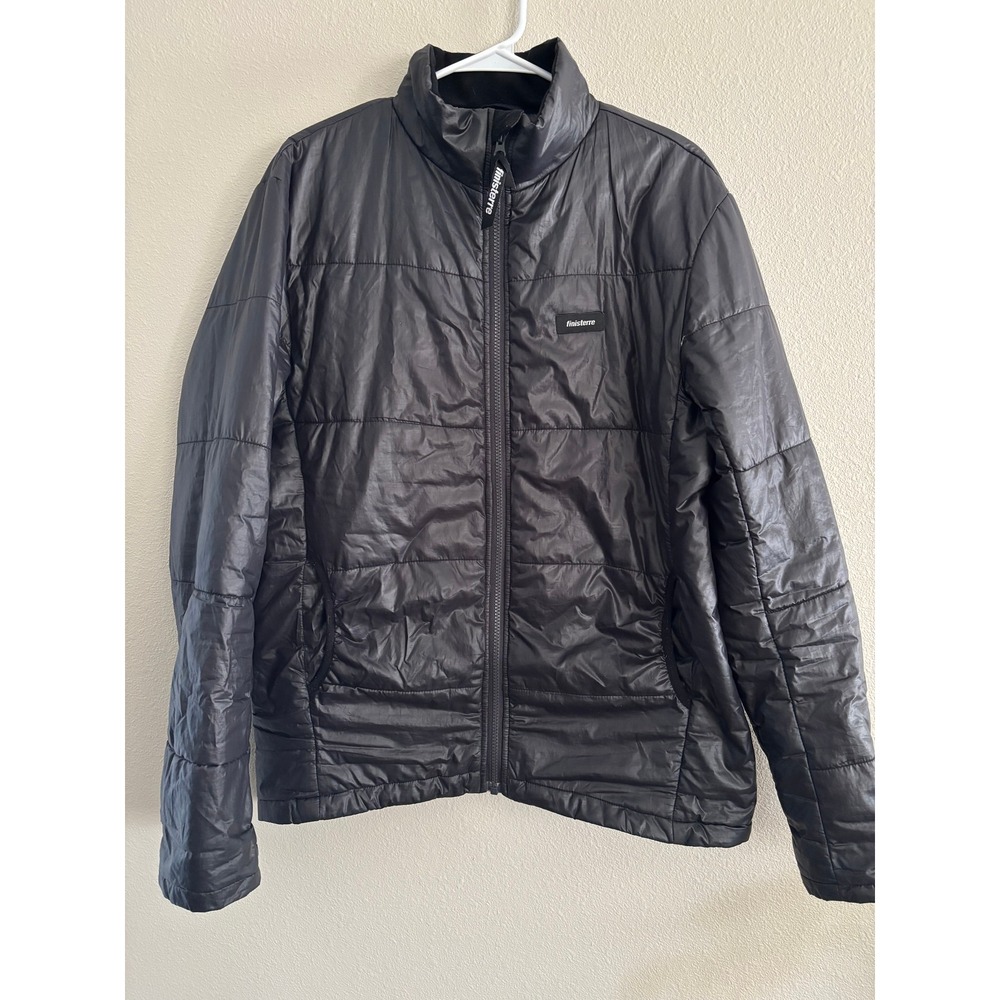 Finisterre Jacket Men's Large Blue Down Packable Puffer Travel Outdoors